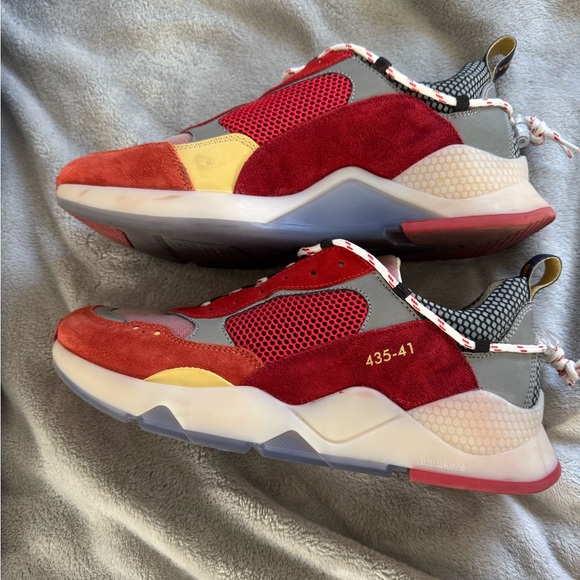 Brimarts Red and Gray Sneakers - Picture 3 of 8